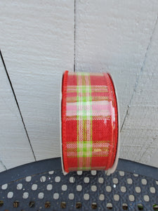 Plaid Red/Green 10 yard ribbon