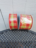 Plaid Red/Green 10 yard ribbon