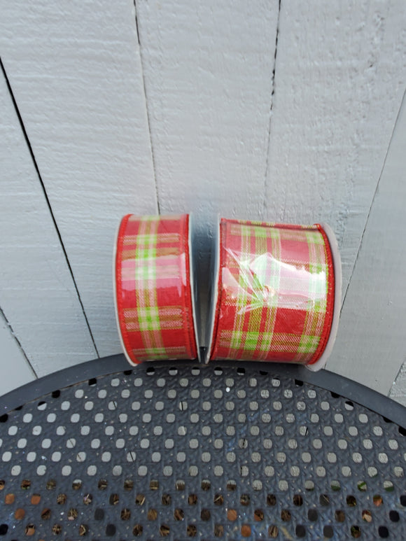 Plaid Red/Green 10 yard ribbon