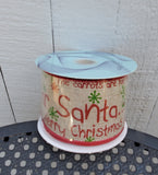 2.5" Wired Santa Ribbon 10 yd Roll