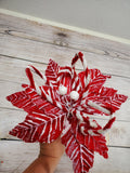 12" peppermint Poinsettia Stem