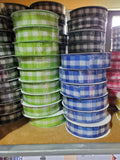 1.5" or 2.5" 50 yards Buffalo Plaid Wired Ribbon