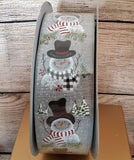 2.5" Wired Snowman 50 yd Roll Ribbon