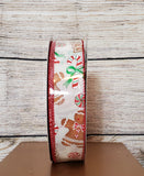 Satin Gingerbread 1.5" or 2.5" Ribbon 50 yd Roll