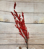 34" Red Berry Stems