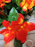 Mixed Orange Hydrangea Rose Hibicus Bush