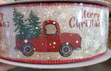 2.5" Merry Christmas Red Truck