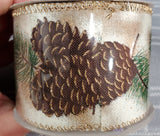 2.5" Pine Cone Ribbon 10 yd Roll