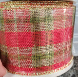 1.5" or 2.5" Wired Plaid 10 yd Roll