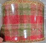 1.5" or 2.5" Wired Plaid 10 yd Roll