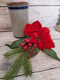 Velvet Poinsettia Pick