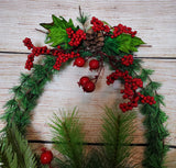 18" Pine and Berry Wreath