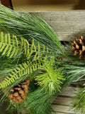 6' Faux Mixed Pine Garlard with Pine Cones