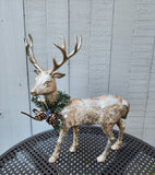 12" Gold Antiqued Plastic Deer