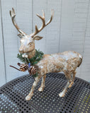 12" Gold Antiqued Plastic Deer