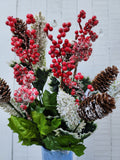 19" Pine Cone Berry  Holly Bush