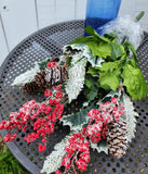 19" Pine Cone Berry  Holly Bush