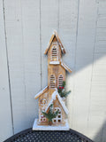 16" Large Wooden House with 5 LED lights