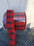 Flannel plaid Red and Green 10 yd roll