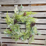 Andrew Pine Iced Wreath