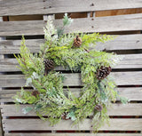 Andrew Pine Iced Wreath