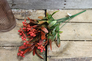 Fall Red/orange Pvc Berry Bush