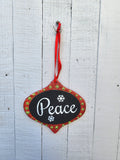 Glitter Peace Ornament