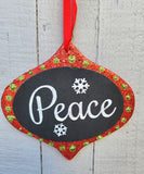 Glitter Peace Ornament