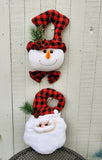 Snowman and Santa Door Hanger Set