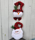 Snowman and Santa Door Hanger Set