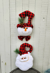 Snowman and Santa Door Hanger Set