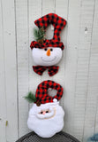 Snowman and Santa Door Hanger Set