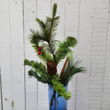 18" Faux Pine Mixed Stem x 7 Tips