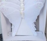 5" White Fabric Butterfly Doz