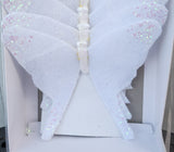 5" White Fabric Butterfly Doz