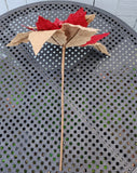 20" Burlap Poinsettia