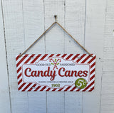 Metal Candy Cane Sign