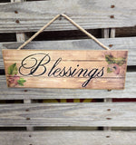 Wooden Blessings Sign