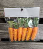 Straw Carrots Set of 6