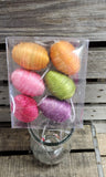 Straw Egg Ornaments Set of 6