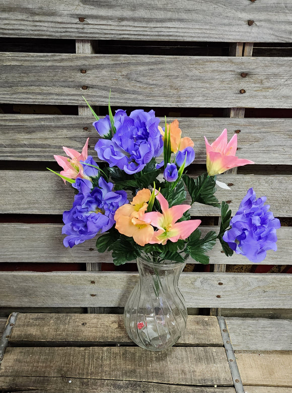 Peony lily bush