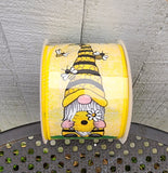 2.5" Wired Gnome Bumble Bee Ribbon 10 yd