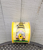 2.5" Wired Gnome Bumble Bee Ribbon 10 yd