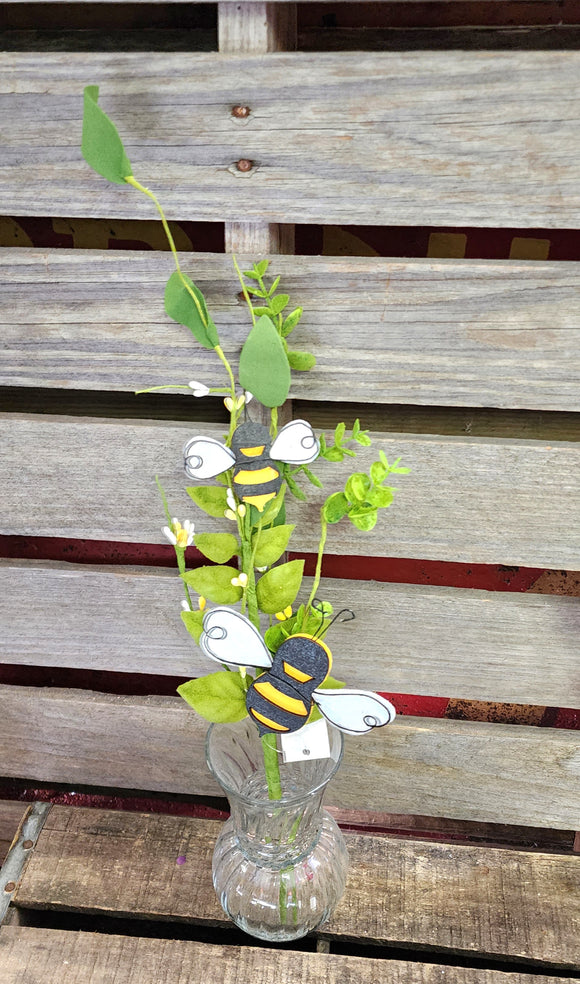 Bumble Bee Greenery Pick