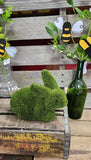 Green Flocked Bunny Rabbit