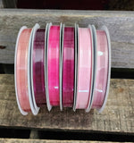 3/8" Satin and sheer Corsage Ribbon 25 yd