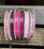 3/8" Satin and sheer Corsage Ribbon 25 yd