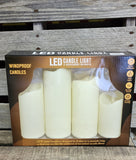 Large Ivory Battery Operated Candle Set of 4