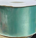 2.5" Aqua Satin Ribbon  50 yd Roll