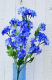 Silk Blue Cornflower Bush x8